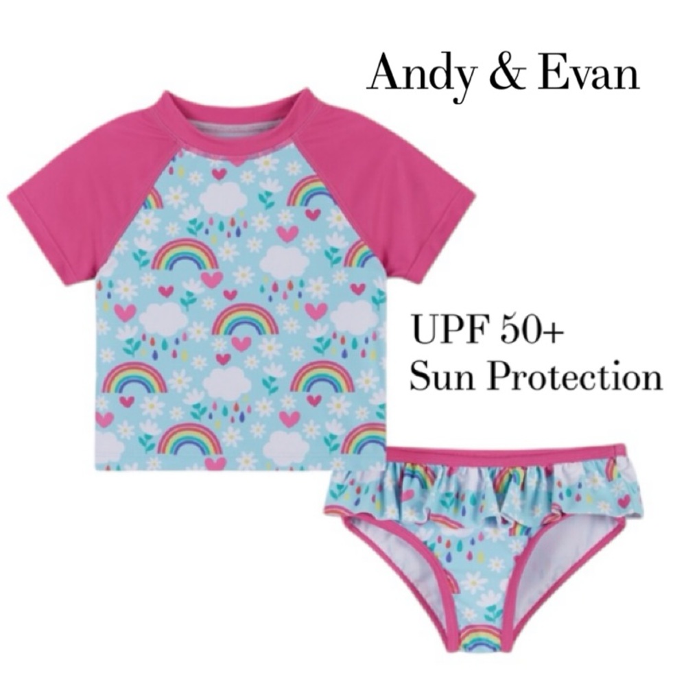Andy & Evan AOP Rashguard Set Size 3/6 Months